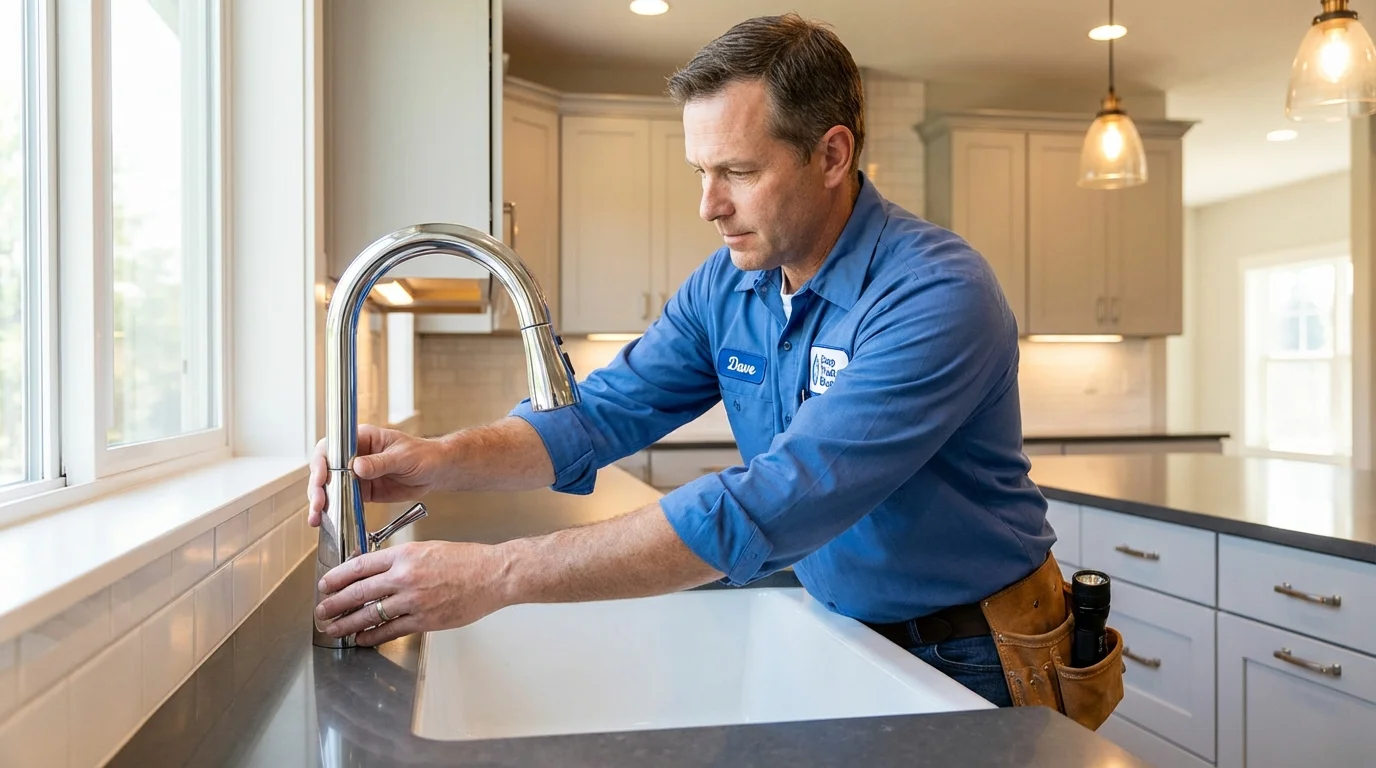 Kitchen faucet installation by Johns Plumbing LLC in Smith